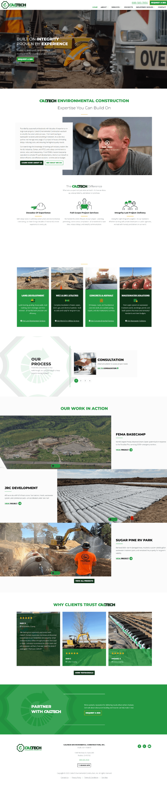 CalTech Environmental website designed by InfoStar Productions LLC.